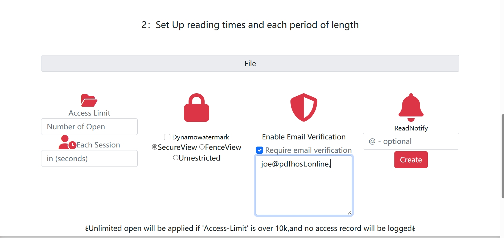Email Verification Setting